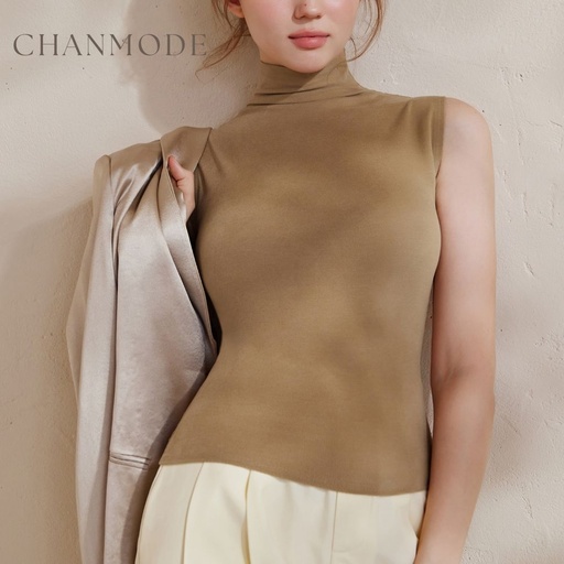 [133] AA020133  20D磨毛無袖高領百搭無痕BRA TOP